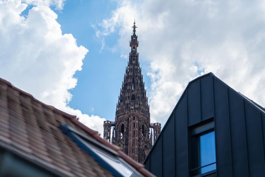 Le Carre D Or Appartement Terrasse Vue Cathedrale Strasbourg Exterior foto