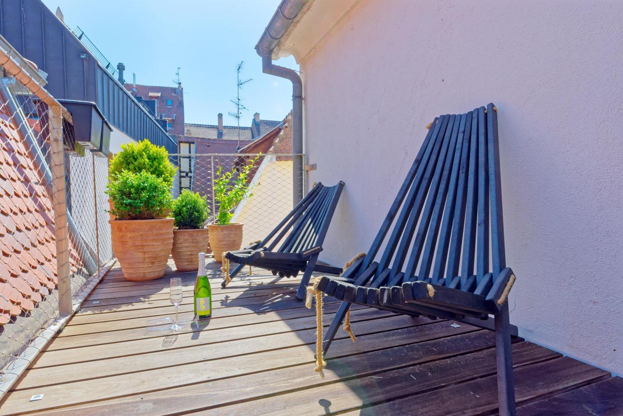 Le Carre D Or Appartement Terrasse Vue Cathedrale Strasbourg Exterior foto